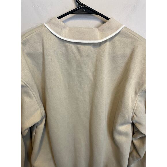 90's Vintage Bolo Spirit Beige Cottagecore Embroidered Floral Sweatshirt Medium - Picture 8 of 9